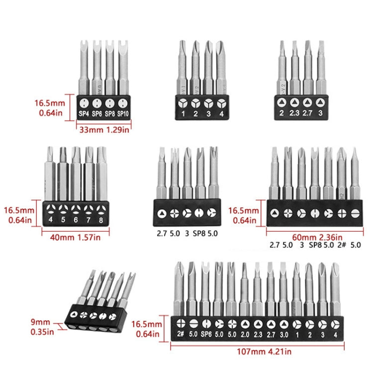 5pcs / Set Profile Bit Chrome Vanadium Steel Bit Set Appliance Repair Electrical Drill Accessories With Magnetic - Drill & Drill Bits by PMC TechLife | Online Shopping South Africa | PMC TechLife | Buy Now Pay Later Mobicred