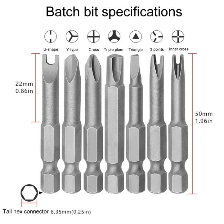 7pcs / Set Profile Bit Chrome Vanadium Steel Bit Set Appliance Repair Electrical Drill Accessories With Magnetic - Drill & Drill Bits by PMC TechLife | Online Shopping South Africa | PMC TechLife | Buy Now Pay Later Mobicred