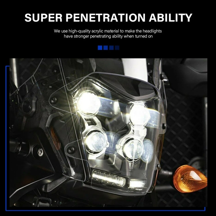 For Yamaha Tenere 700 Headlight Acrylic Protective Cover(Transparent) - Ornamental Parts by PMC TechLife | Online Shopping South Africa | PMC TechLife | Buy Now Pay Later Mobicred