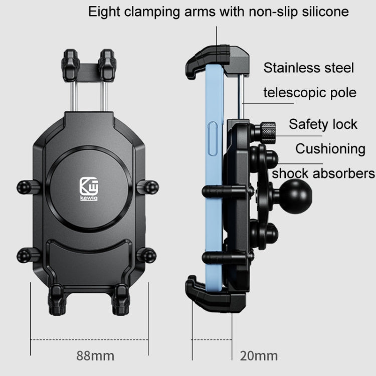 Kewig Motorcycle Octopus Holder Anti-Theft Motorcycle Cell Phone Mounts, Model: M26-C6 - Holder by Kewig | Online Shopping South Africa | PMC TechLife | Buy Now Pay Later Mobicred