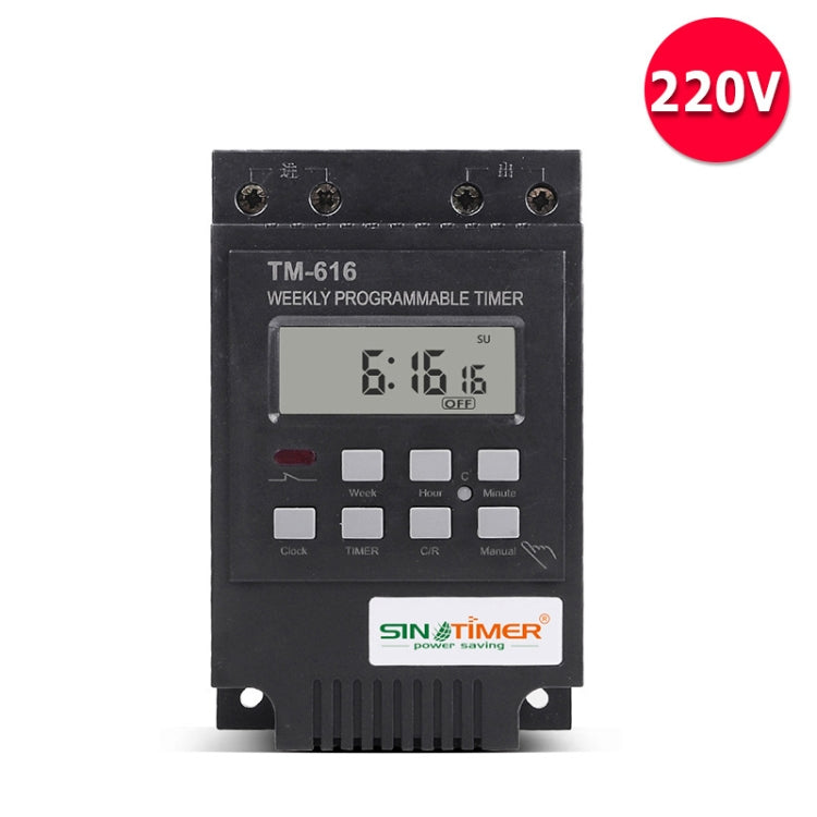 SINOTIMER TM616B-2 220V 30A Weekly Programmable Digital Timer Switch Relay Control - Switch by SINOTIMER | Online Shopping South Africa | PMC TechLife | Buy Now Pay Later Mobicred
