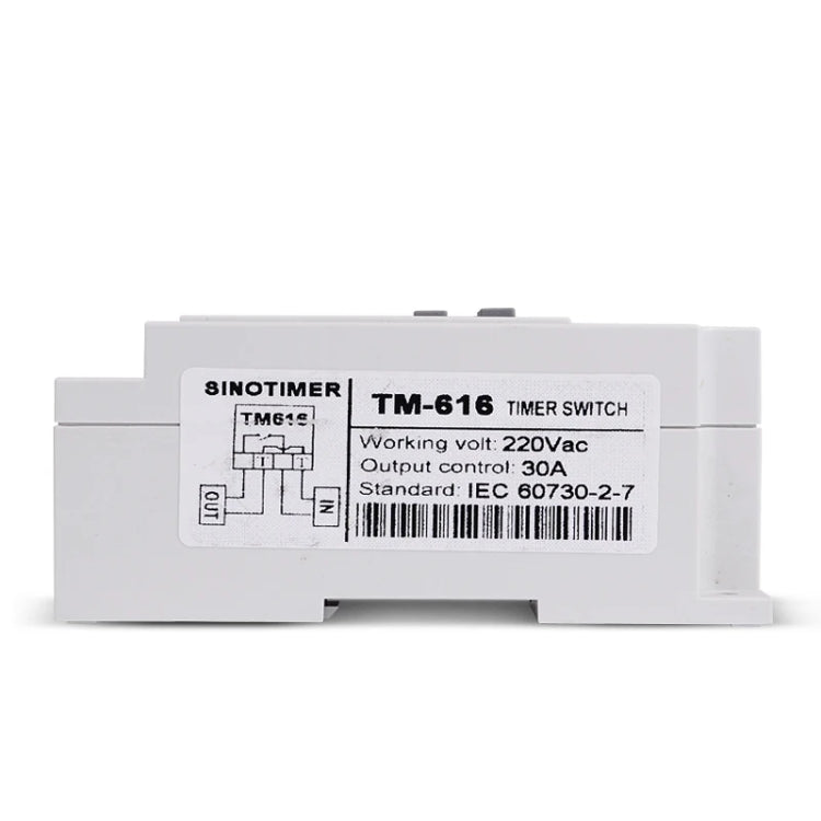 SINOTIMER TM616W-2 220V 30A Weekly Programmable Digital Timer Switch Relay Control - free shipping - PMC TechLife - Order now!