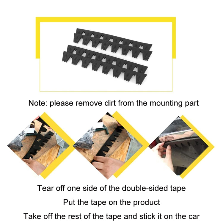 8pcs /Set Car Bumper Serrated Anti-collision Plate Decoration(Carbon Pattern) - Anti Collision Sticker by PMC TechLife | Online Shopping South Africa | PMC TechLife | Buy Now Pay Later Mobicred