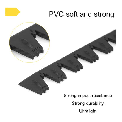 8pcs /Set Car Bumper Serrated Anti-collision Plate Decoration(Black) - Anti Collision Sticker by PMC Jewellery | Online Shopping South Africa | PMC Jewellery | Buy Now Pay Later Mobicred