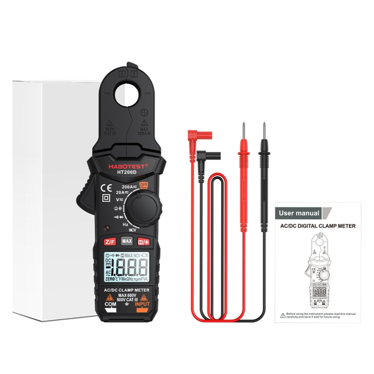 HABOTEST Mini Clamp Multimeter Portable Digital Ammeter - Digital Multimeter by HABOTEST | Online Shopping South Africa | PMC TechLife | Buy Now Pay Later Mobicred