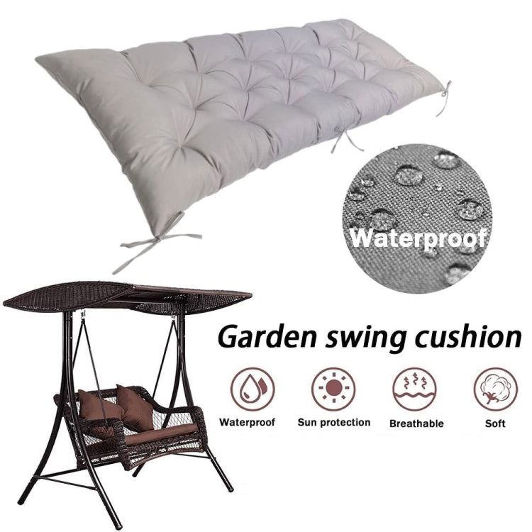 120x50x8cm Outdoor Bench Waterproof Sunscreen Thickened Soft Cushion(Light Gray) - free shipping - PMc TechLife - Order now!