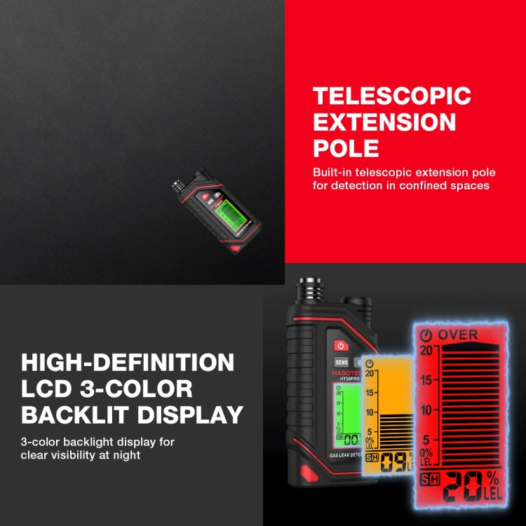 HABOTEST Portable Rechargeable Gas Detector - free shipping - PMC TechLife - Order now!