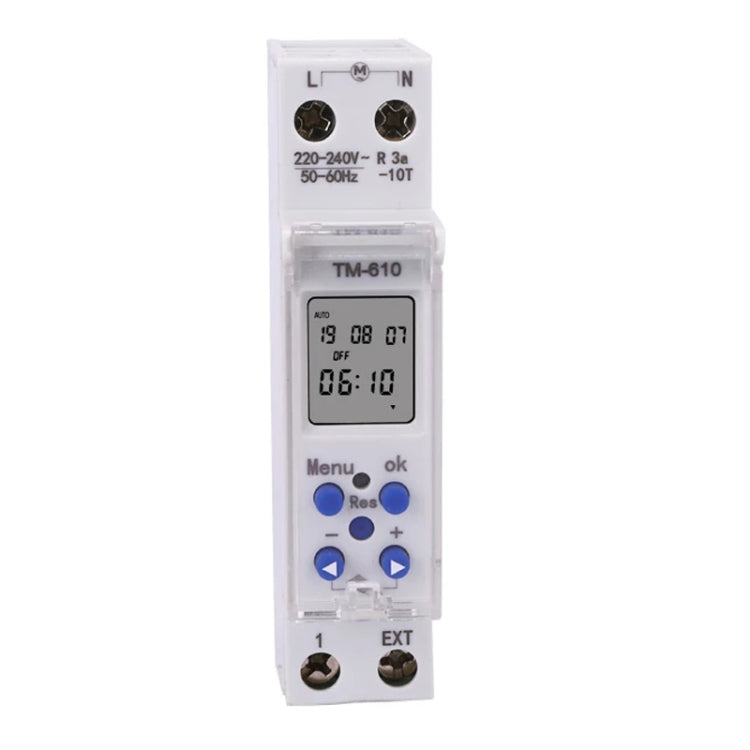 SINOTIMER TM610-2 220V 18mm Width Weekly Programmable Digital Timer Switch - free shipping - PMC TechLife - Order now!