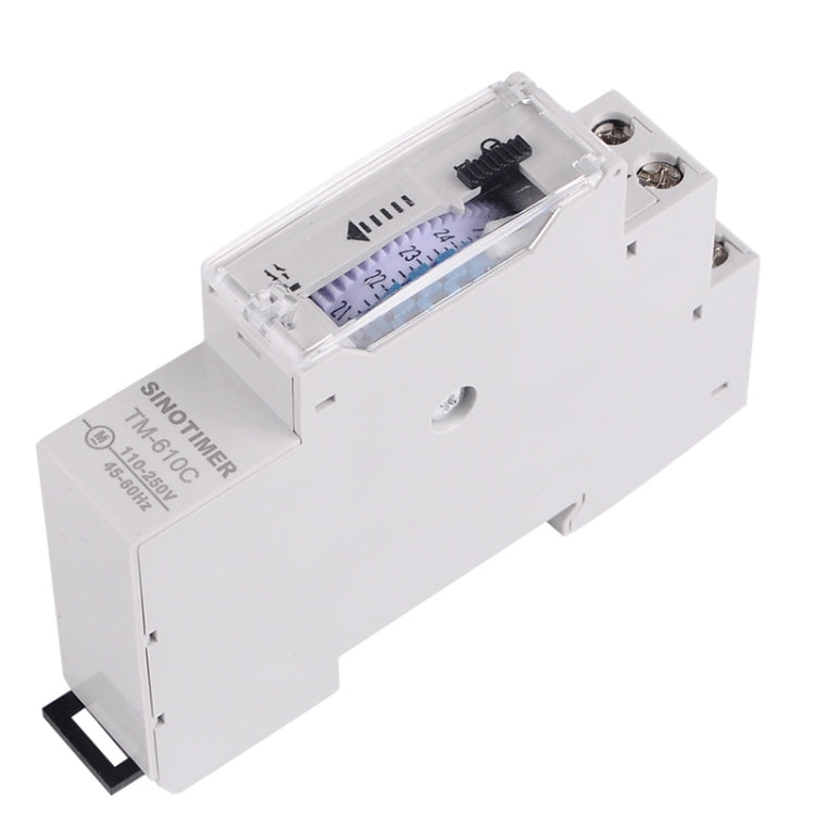 SINOTIMER  TM610C 110-250V 16A Quartz Mechanical Timer 24 Hours Programmable Din Rail Relay - Switch by SINOTIMER | Online Shopping South Africa | PMC TechLife | Buy Now Pay Later Mobicred