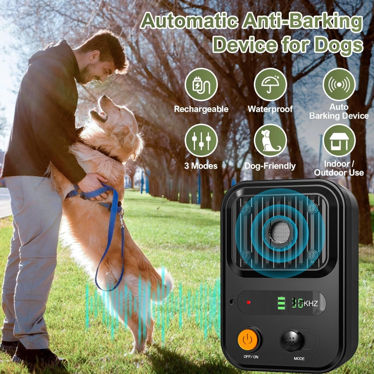 UltrasonicAnti Barking Devices Color Screen Auto Dog Bark Deterrent Devices with 3 Levels(Green) - Training Aids by PMC TechLife | Online Shopping South Africa | PMC TechLife | Buy Now Pay Later Mobicred