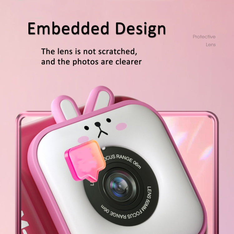 2.4 Inch IPS Screen 48MP Dual Lens Kids Digital Camera Mini Video Camera Without TF Card Pink Bunny - Children Cameras by PMC TechLife | Online Shopping South Africa | PMC TechLife | Buy Now Pay Later Mobicred