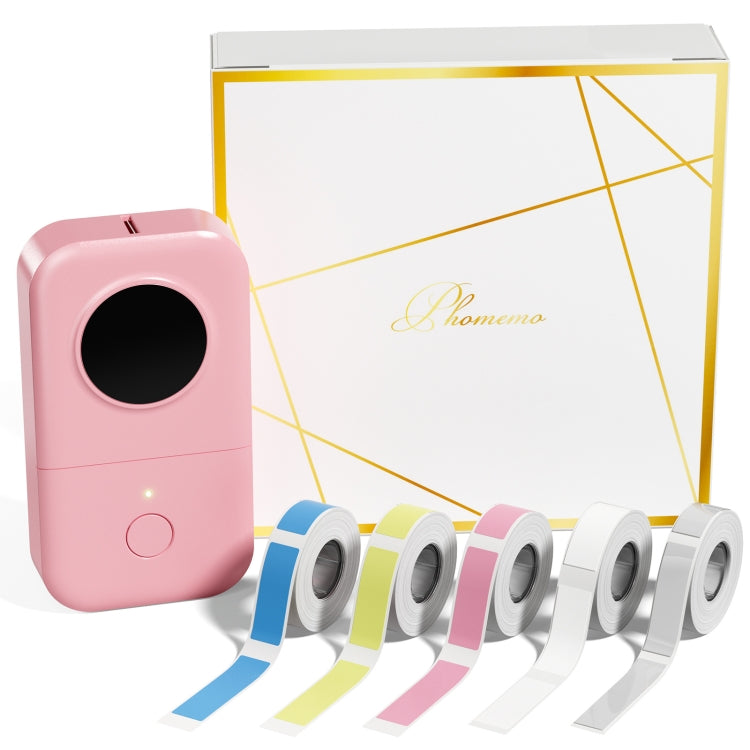 Phomemo D30 Thermal Label Printer Portable Bluetooth Mini Label Maker Machine With 5 Rolls Paper Pink - free shipping - PMC TechLife - Order now!
