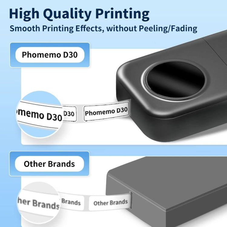 Phomemo D30 Thermal Label Printer Portable Bluetooth Mini Label Maker Machine With 3 Rolls Paper Pink - Receipt Printers by Phomemo | Online Shopping South Africa | PMC TechLife | Buy Now Pay Later Mobicred