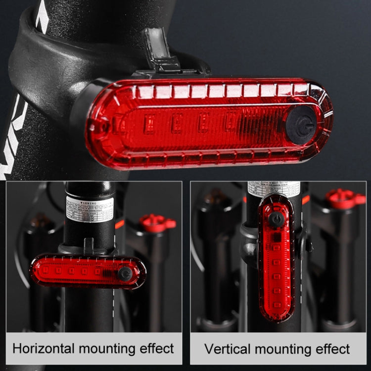Mountain Bike Night Riding Warning Lamp Bicycle USB Charging Tail Light(White) - Taillights by PMC TechLife | Online Shopping South Africa | PMC TechLife | Buy Now Pay Later Mobicred