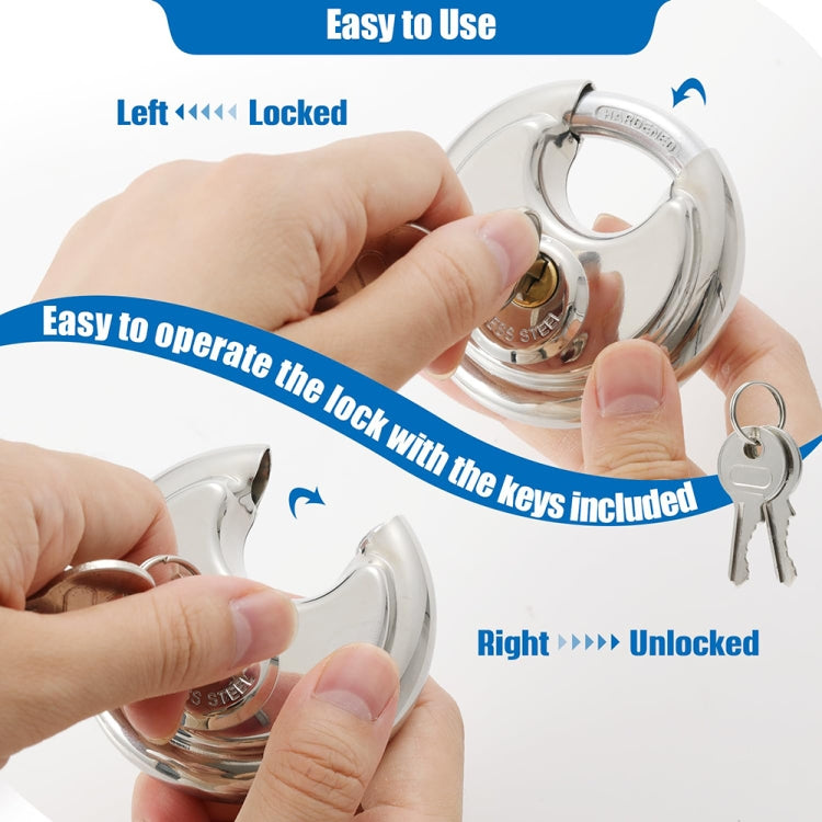 60mm Household Anti-Theft Rust-Proof And Waterproof Pure Copper Core Round Padlock - Padlocks by PMc TechLife | Online Shopping South Africa | PMc TechLife | Buy Now Pay Later Mobicred