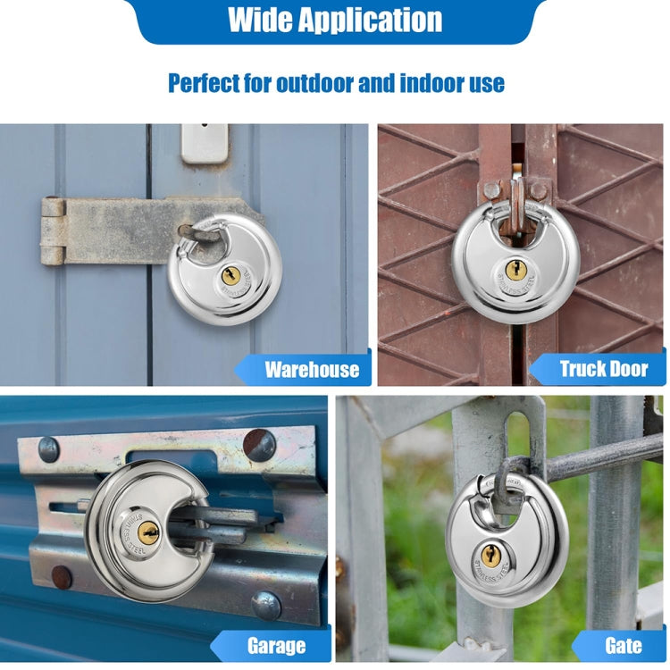 90mm Household Anti-Theft Rust-Proof And Waterproof Pure Copper Core Round Padlock - Padlocks by PMc TechLife | Online Shopping South Africa | PMc TechLife | Buy Now Pay Later Mobicred