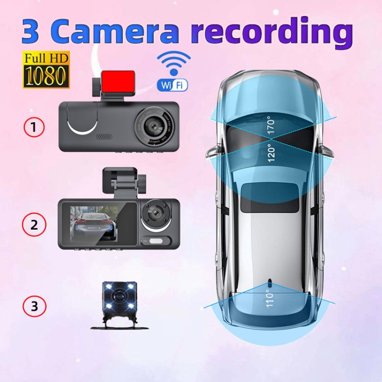 High-Definition Night Vision Driving Recorder, Model: Dual Recording 2K+720P+GPS Track+WIFI Mobile Playback - Car DVRs by PMC Jewellery | Online Shopping South Africa | PMC Jewellery | Buy Now Pay Later Mobicred