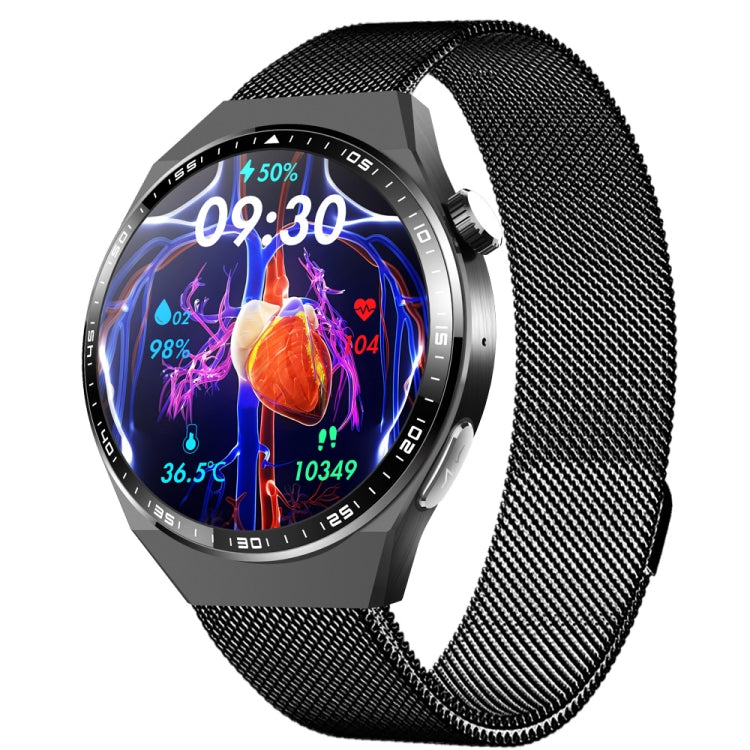 F800 Wellness Smart Watch Blood Pressure ECG Electrocardiogram SOS Alarm Pedometer Sports Watch, Color: Black Milan - Sport Watches by PMC Jewellery | Online Shopping South Africa | PMC Jewellery | Buy Now Pay Later Mobicred