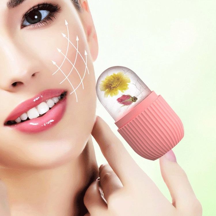 Silicone Wave Pattern Ice Compartment Mould Facial Beauty Massage Pore Shrinking Ice Cube Mold(Pink) - free shipping - PMC TechLife - Order now!