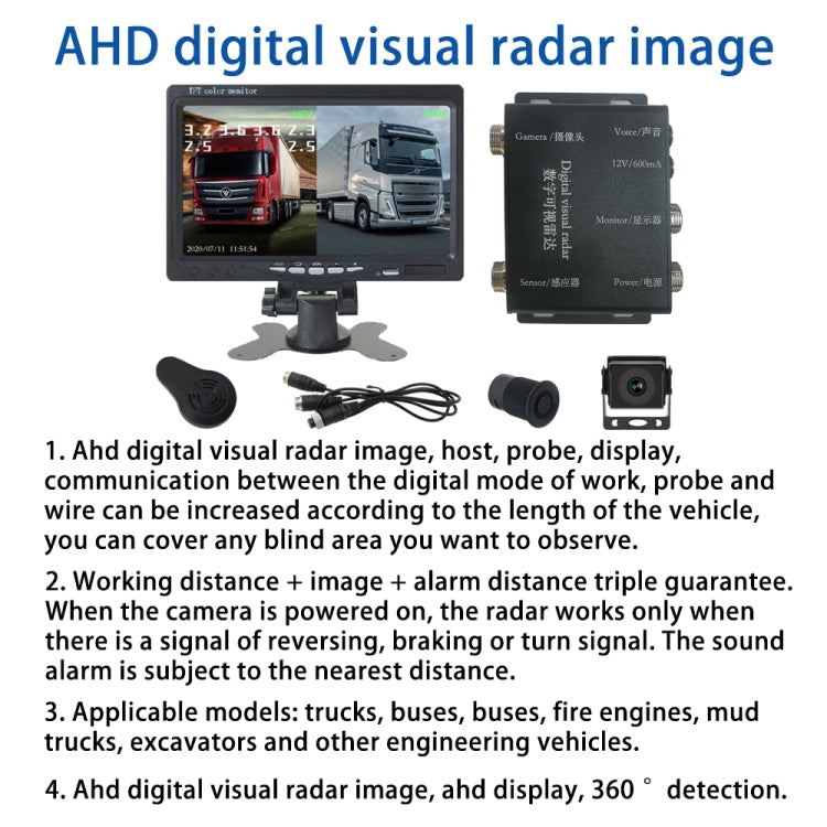 7 Inch Two-Way Display With Reverse Detection Digital Radar(PZ904) - Radar Detectors by PMC Jewellery | Online Shopping South Africa | PMC Jewellery | Buy Now Pay Later Mobicred