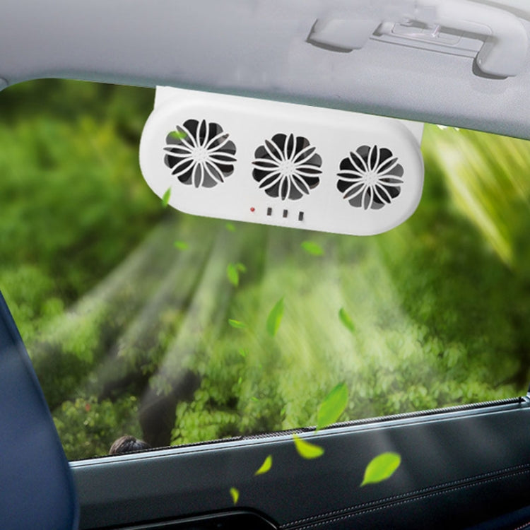 USB Plug-In Car Window Exhaust Fan Car Air Circulation Cooling Ventilation Fan, Color: Solar Black - Heating & Fans by PMC Jewellery | Online Shopping South Africa | PMC Jewellery | Buy Now Pay Later Mobicred