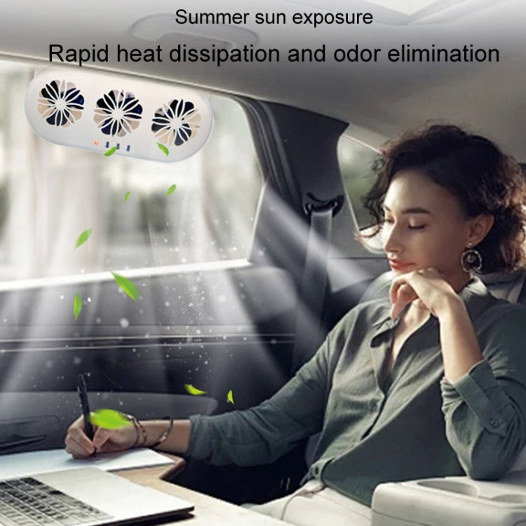 USB Plug-In Car Window Exhaust Fan Car Air Circulation Cooling Ventilation Fan, Color: Solar Black - Heating & Fans by PMC Jewellery | Online Shopping South Africa | PMC Jewellery | Buy Now Pay Later Mobicred