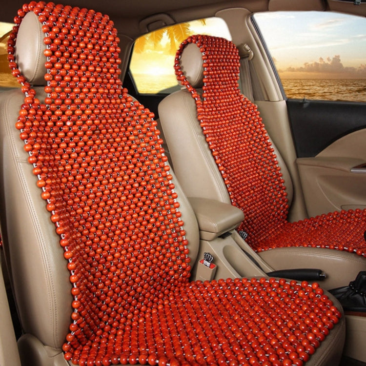 Car Wood Beaded Cushion Universal Car Seat Cover Summer Interior Supply(Red) - Seat Accessories by PMC TechLife | Online Shopping South Africa | PMC TechLife | Buy Now Pay Later Mobicred