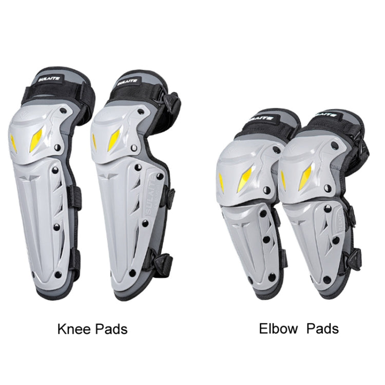 SULAITE Motorcycle Outdoor Riding Breathable Protective Equipment, Color: 2pcs /Set Elbow Pads Gray - free shipping - PMC TechLife - Order now!