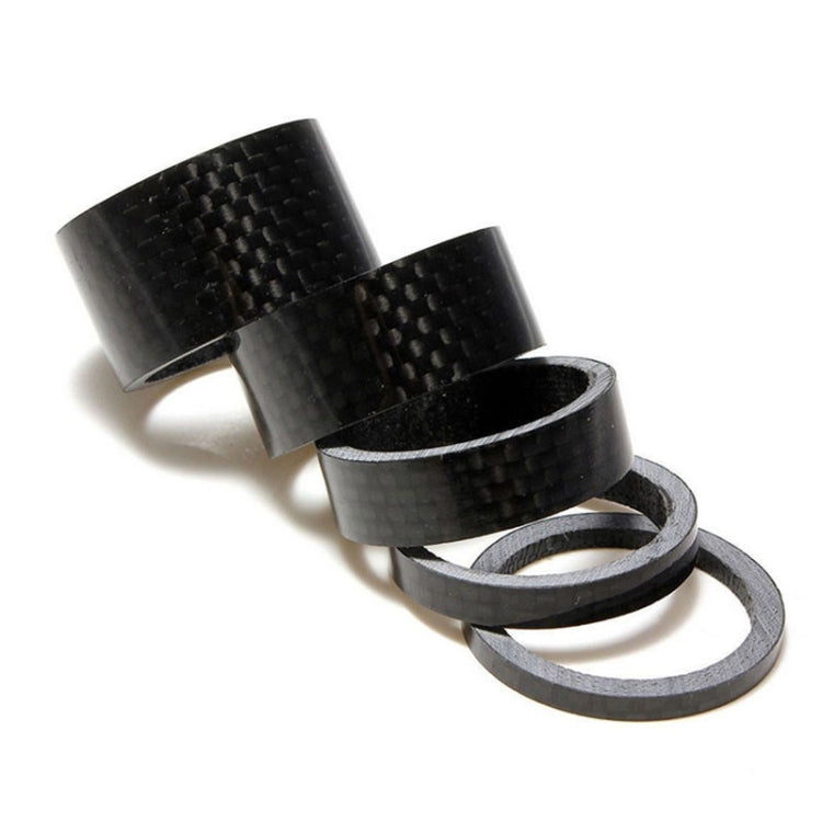 5pcs /Set Bicycle Carbon Fiber Gasket Fork Bowl Set Handlebar Pad 3/5/10/15/20mm - Cap Component by PMC TechLife | Online Shopping South Africa | PMC TechLife | Buy Now Pay Later Mobicred