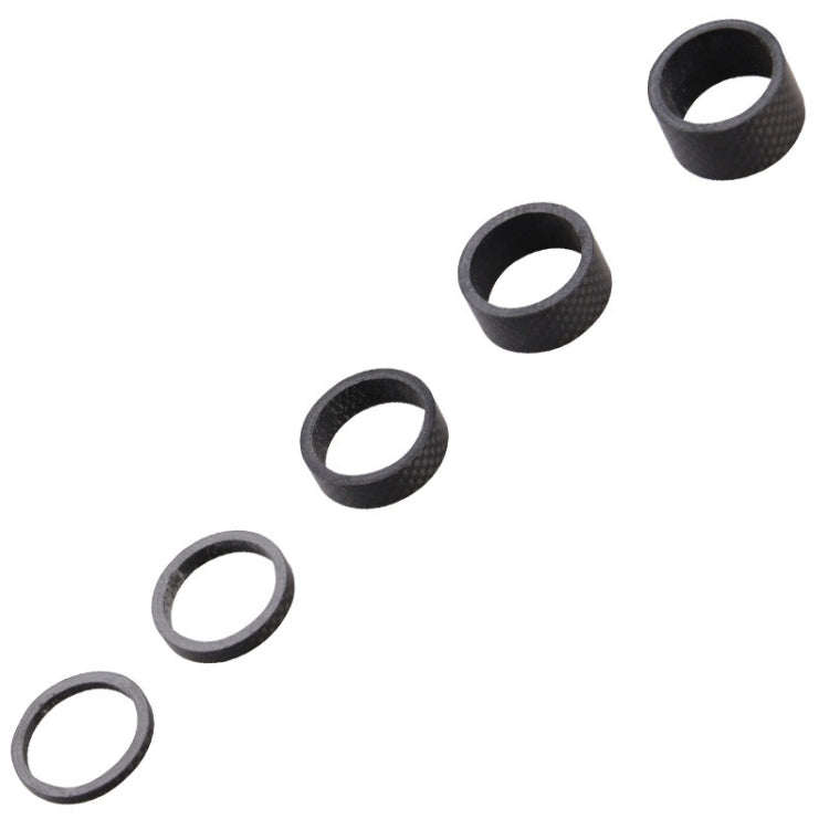 5pcs /Set Bicycle Carbon Fiber Gasket Fork Bowl Set Handlebar Pad 3/5/10/15/20mm - Cap Component by PMC TechLife | Online Shopping South Africa | PMC TechLife | Buy Now Pay Later Mobicred