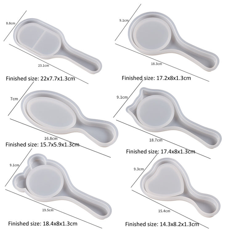 Air Cushion Comb Set Silicone Mold DIY Epoxy Resin Craft Making Mold, Spec: Small Oval 004 - free shipping - PMc TechLife - Order now!