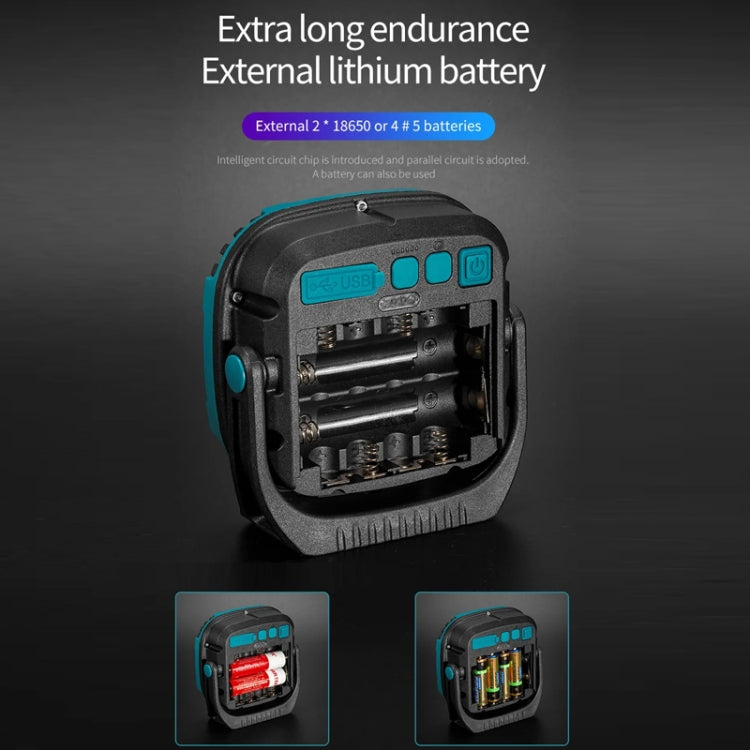 COB Work Lilight Type-C Charging Outdoor Lighting Floodlight(W892-1 Blue Without Battery) - Camping Lighting by PMC Jewellery | Online Shopping South Africa | PMC Jewellery | Buy Now Pay Later Mobicred