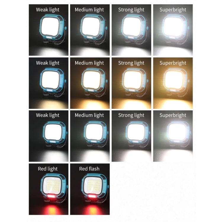 COB Work Lilight Type-C Charging Outdoor Lighting Floodlight(W892-1 Blue Without Battery) - Camping Lighting by PMC Jewellery | Online Shopping South Africa | PMC Jewellery | Buy Now Pay Later Mobicred