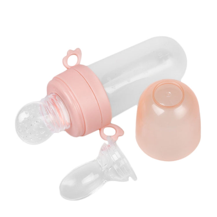 Portable Dual-purpose Baby Food Feeding Spoon Fruit Vegetable Silicone Feeding Pacifier Bottle(Pink) - Cups & Silicone Nipple by PMc TechLife | Online Shopping South Africa | PMc TechLife | Buy Now Pay Later Mobicred