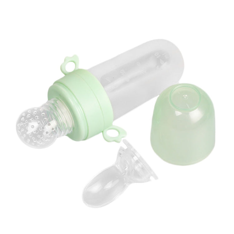 Portable Dual-purpose Baby Food Feeding Spoon Fruit Vegetable Silicone Feeding Pacifier Bottle(Green) - Cups & Silicone Nipple by PMc TechLife | Online Shopping South Africa | PMc TechLife | Buy Now Pay Later Mobicred