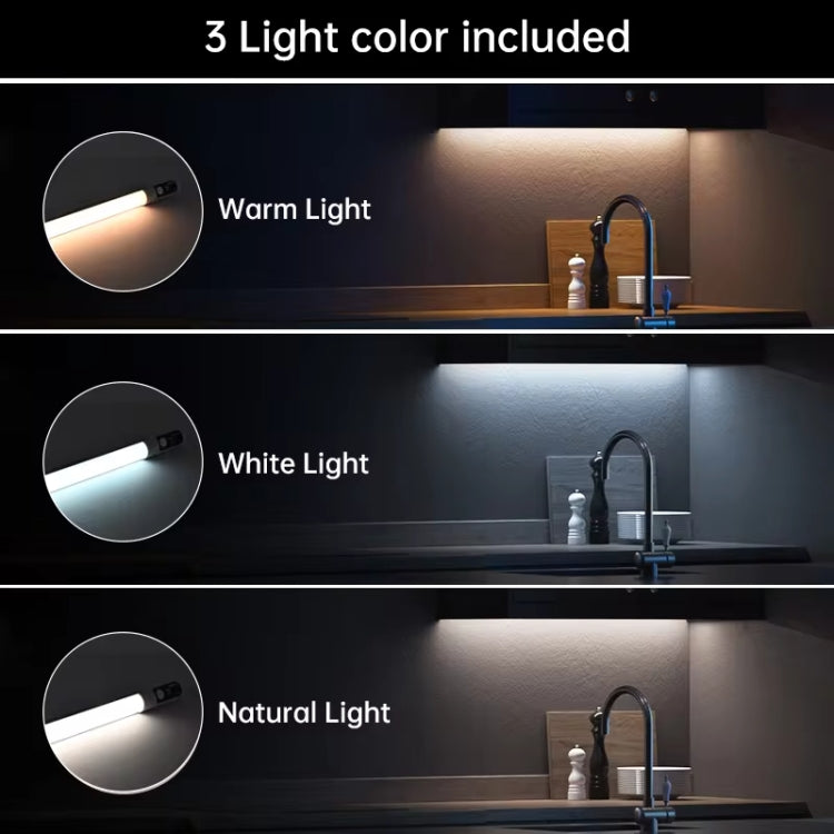 Rechargeable Under Cabinet LED Motion Sensor Night Light with Digital Display 2000mAH(Black) - Sensor LED Lights by PMC TechLife | Online Shopping South Africa | PMC TechLife | Buy Now Pay Later Mobicred