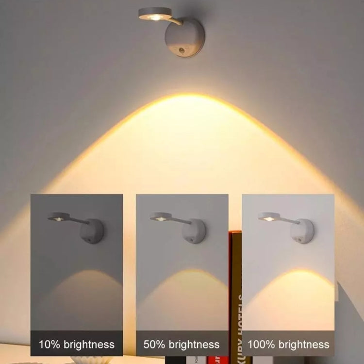 Rechargeable LED Motion Sensor Wireless Spotlight Dimmable Picture Light 2000mAH(Black) - Sensor LED Lights by PMC TechLife | Online Shopping South Africa | PMC TechLife | Buy Now Pay Later Mobicred