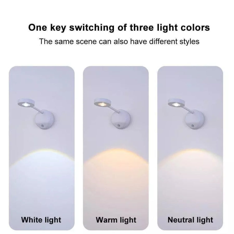 Rechargeable LED Motion Sensor Wireless Spotlight Dimmable Picture Light 1200mAH(White) - Sensor LED Lights by PMC TechLife | Online Shopping South Africa | PMC TechLife | Buy Now Pay Later Mobicred