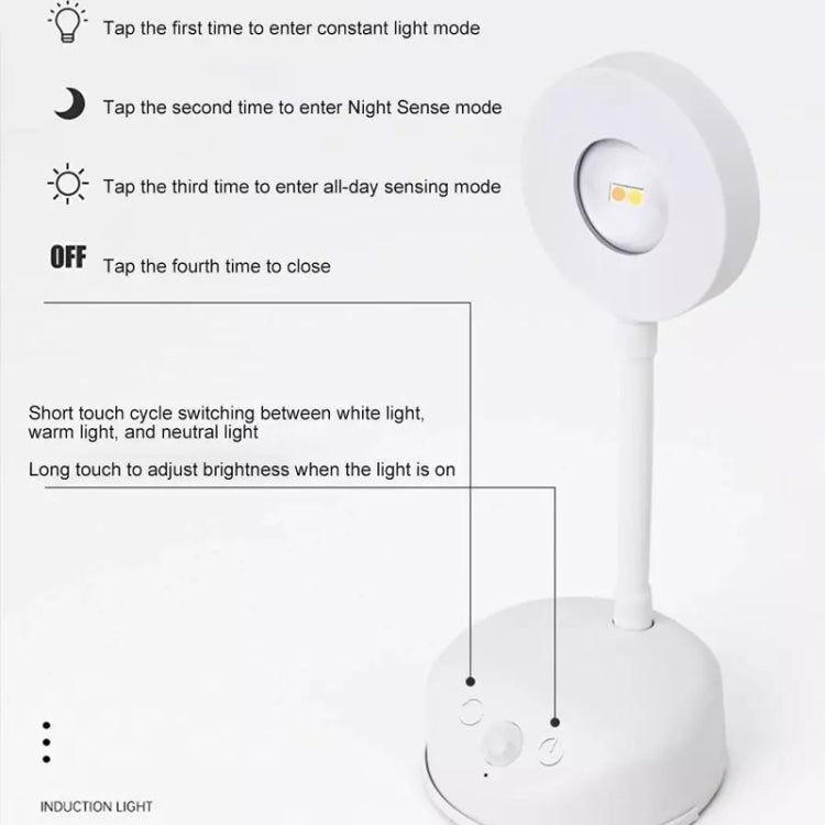 Rechargeable LED Motion Sensor Wireless Spotlight Dimmable Picture Light 1200mAH(Black) - Sensor LED Lights by PMC TechLife | Online Shopping South Africa | PMC TechLife | Buy Now Pay Later Mobicred