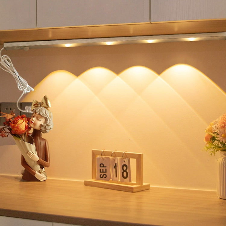 220V CN Plug Motion Sensor Wardrobe Cabinet Lamp LED Light Bar, Spec: White 80cm - Sensor LED Lights by PMC TechLife | Online Shopping South Africa | PMC TechLife | Buy Now Pay Later Mobicred