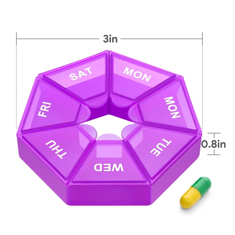 2pcs Portable Transparent Moisture-Proof Weekly 7-grids Pill Storage Box(White) - free shipping - PMC TechLife - Order now!