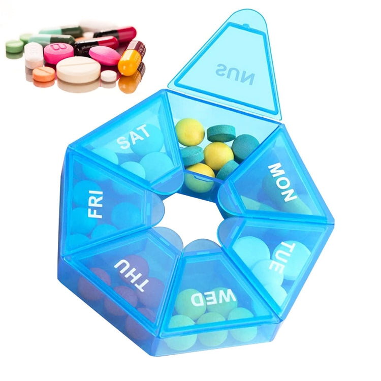 2pcs Portable Transparent Moisture-Proof Weekly 7-grids Pill Storage Box(White) - free shipping - PMC TechLife - Order now!