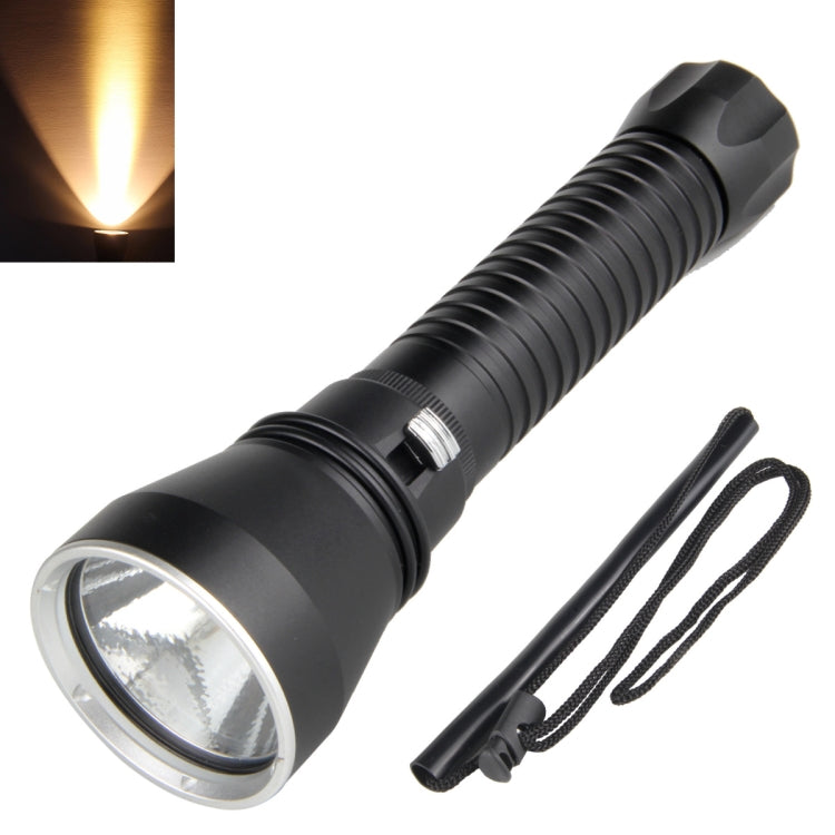 XHP70.2  Diving Flashlight 3000 Lumens IPX8 Waterproof Underwater 80m 5000mAh x 2 Yellow Light - Diving Flashlight by PMC Jewellery | Online Shopping South Africa | PMC Jewellery | Buy Now Pay Later Mobicred