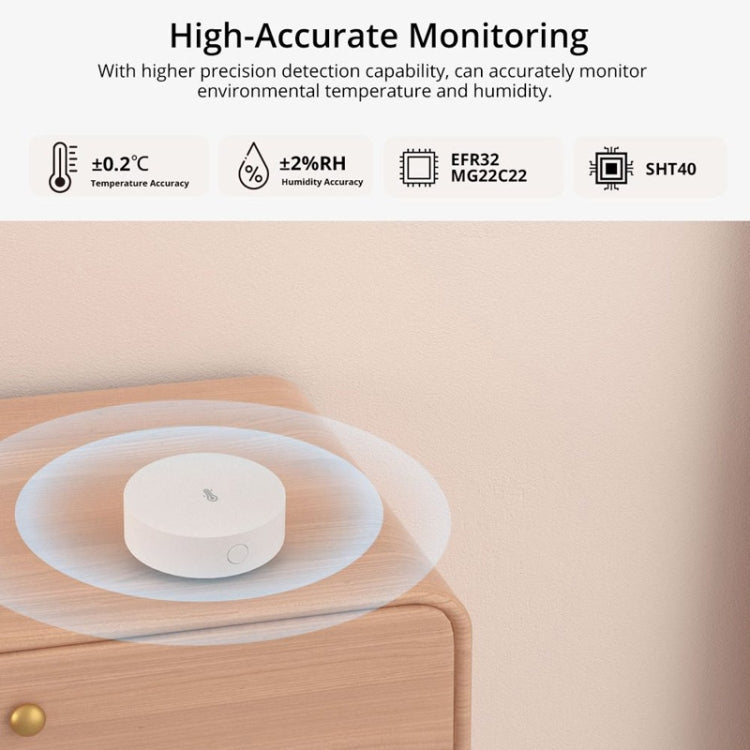 Sonoff SNZB-02P Wireless Temperature And Humidity Sensor Detector Smart Home - Smart Switch by Sonoff | Online Shopping South Africa | PMC TechLife | Buy Now Pay Later Mobicred