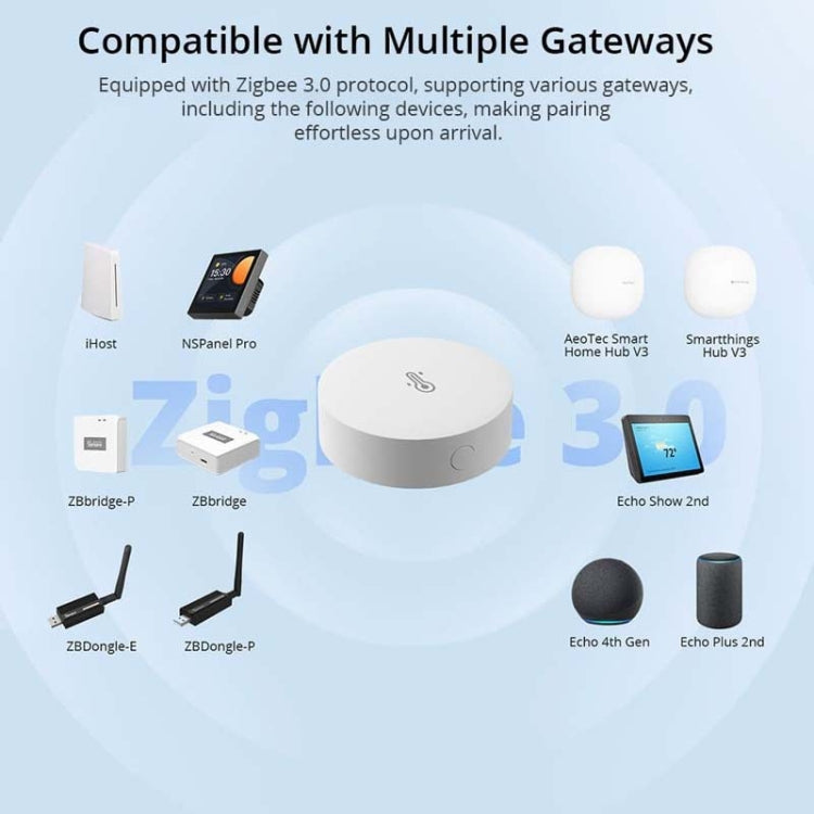 Sonoff SNZB-02P Wireless Temperature And Humidity Sensor Detector Smart Home - Smart Switch by Sonoff | Online Shopping South Africa | PMC TechLife | Buy Now Pay Later Mobicred