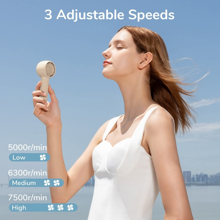 JisuLife FA42 Handheld Portable Small Rechargeable Turbo Fan, Color: Mint Green 2000mAh - free shipping - PMC TechLife - Order now!