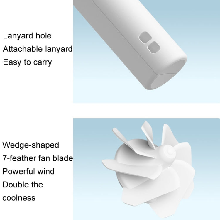 JisuLife FA42 Handheld Portable Small Rechargeable Turbo Fan, Color: Mint Green 2000mAh - free shipping - PMC TechLife - Order now!
