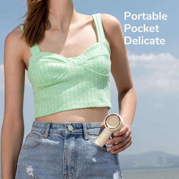 JisuLife FA42 Handheld Portable Small Rechargeable Turbo Fan, Color: White 2000mAh - free shipping - PMC TechLife - Order now!