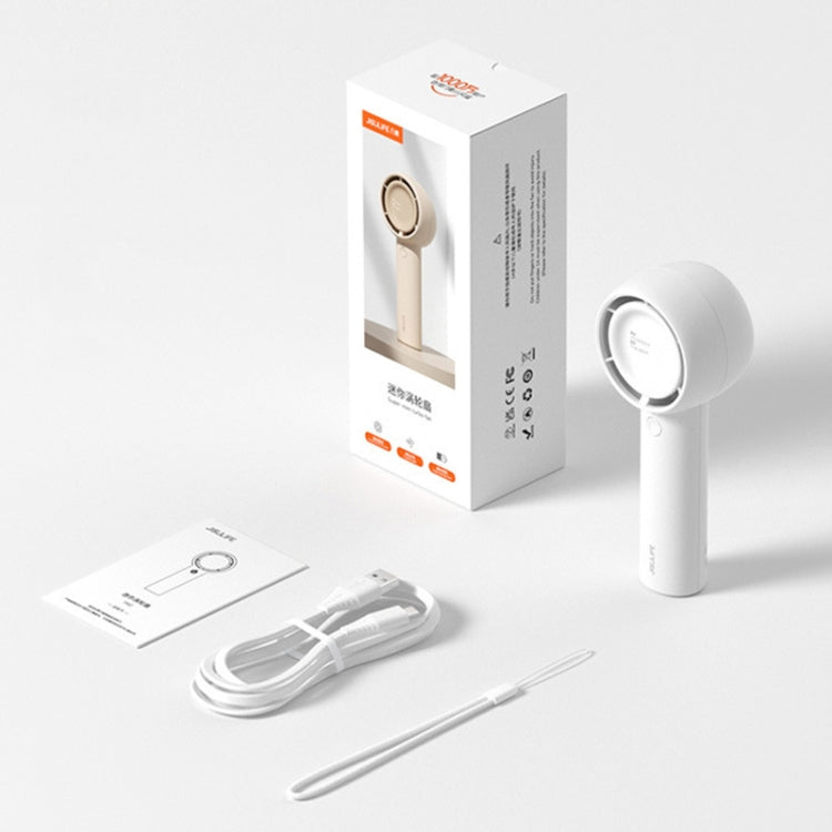 JisuLife FA42 Handheld Portable Small Rechargeable Turbo Fan, Color: White 4500mAh - Electric Fans by JisuLife | Online Shopping South Africa | PMC TechLife | Buy Now Pay Later Mobicred