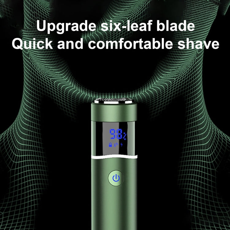 S-1090 IPX7 Waterproof 8D Portable LED Digital Display Round Electric Shaver(Silver) - Shavers by PMC TechLife | Online Shopping South Africa | PMC TechLife | Buy Now Pay Later Mobicred